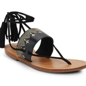 Soludos Lace-Up Leather Sandles